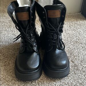 Black Combat Boots for Women